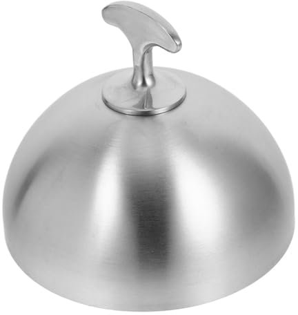 Alipis Stainless Steel Steak Cover Steak Covers Stainless Steel Food Dome Cover Plate Covers for Dinner Plates Fresh-keeping Dome Cover Food Cover Household Food Metal Covers Silver