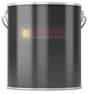 TADESSI Wall Select Wandfarbe Grau - Blaugrau - abwaschbare Innenfarbe matt - Dispersionsfarbe - Geruchsarm und Lösemittelfrei - 2.5 Liter Gebinde