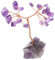 Warmhm Kristall-Geldbaumschmuck Draht Edelstein schmuckbaum Kristallbaum Glücksbringer Baum Glücksbaum aus Kristall natürlicher Amethystbaum Büro-Glücksbaum Bürogeldbaum Violett