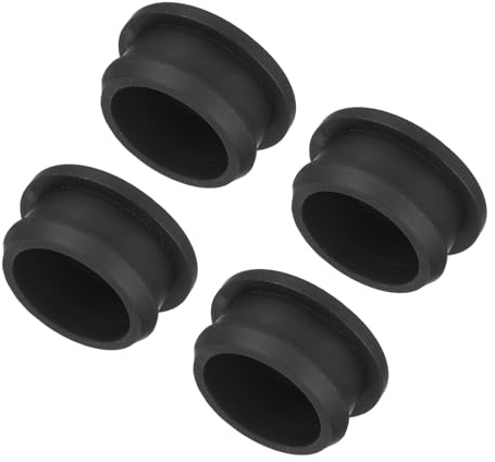 QUARKZMAN Silikonstopfen Silikon Lochstopfen Gummistopfen Blindstopfen Abdeckstopfen Flush Typ Panel Rund für wasserdichte Dichtungsstopfen 27 mm Durchmesser Schwarz, Packung mit 4