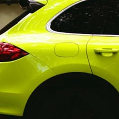 Adesivo in vinile per auto, 30 x 152 cm, colore giallo fluo, facile installazione (giallo fluo)