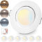 cloksh LED Einbaustrahler 230V Dimmbar Weiß LED Spots 6W IP44Einbauleuchten Schwenkbar Deckenspots,Warmweiß Neutralweiß Kaltweiß deckenleuchte für Badezimmer Küche Wohnzimmer,6er Set