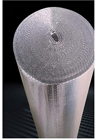WDSOPK Rouleau De Film Réflecteur pour Radiateur, Panneaux Isolants en Feuille À Bulles, Isolation Thermique, Pare-Vapeur Réfléchissant La Chaleur, Rouleau De Film Isolant en Fe(1X5M(3.2X16.4Ft))