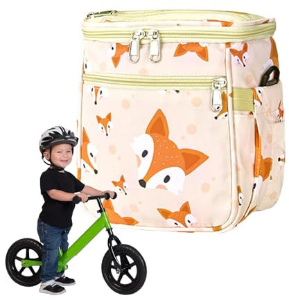 Buerfu Lenkertasche Fahrrad Kinder, Fahrradtasche Lenker Kinder Für Kinder Roller, Fahrradtasche Für Laufräder Mit Abnehmbarer-Schultergurt Für Roller, Dreirad, Scooter Baby-Kinderwagen