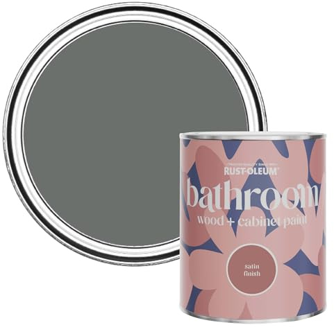 Rust-Oleum Mould, Mildew & Stain Resistant Bathroom Wood and Cabinet Paint in Satin Finish - Ouseburn 750ml