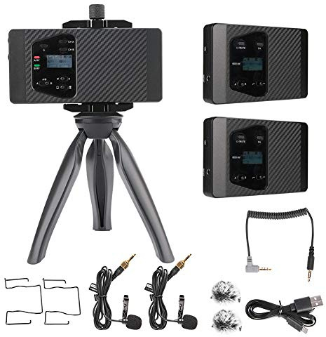 VIFERR CVM-WS60 UHF Wireless Clip-on DSLR Microphone Transmitter Receiver Kit