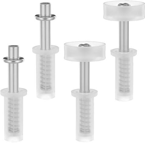 4 Pcs Bi-Fold Door Top Roller Guide Wheel and Top Pivot, Spring Loaded Bifold Door Hardware Kit Closet Doors Top Repair Part Doors Replacement Parts for Sliding Closet, Pocket, Accordion, Barn Door