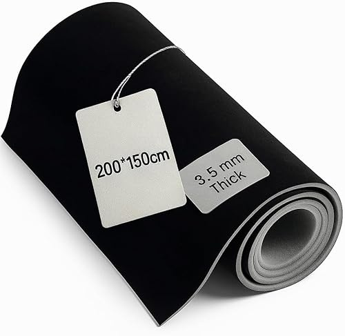 Wellzenith® Auto Dachhimmel Stoff nicht selbstklebend – 3,5 mm dicker Mikrofaserstoff – Formstabil & glatt – 200 × 150 cm – Für Fahrzeughimmel, Säulen & Kofferraum