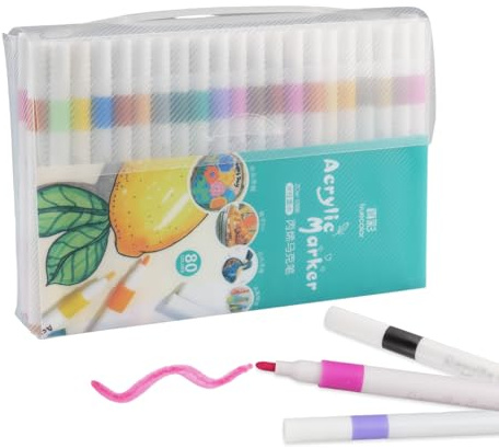 oupados Whiteboard Marker Schwarz Folienstift 80 Stück 80 Farbes-Abwischbare Schwarze Whiteboard-Stifte mit Feiner Spitze Breite und non Permanent Marker,für Schule, Büro & Zuhause