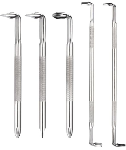 sourcing map 5PCS Offset Screwdriver Set PH2/PH2 SL6/SL6 PH2/SL6 H2.5/H3 H4/H5 Right Angle 90 Degree Screw Driver Double Ended L&Z-Type Hand Tool for Repair, Silver