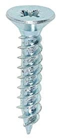 TIMCO Twin-Threaded Woodscrews - PZ - Double Countersunk - 10 x 1 - Zinc Plated - Box of 200