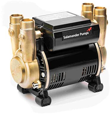 Salamander Pumps - CT Force 15PT Brass Impeller Pump - 1.5 Bar Pressure - Twin End - Suitable for Positive, Gravity Fed Systems Only - 5 Year Warranty