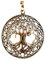 Colgante de bronce con árbol de la vida Yggdrasil de tamaño grande, Bronce