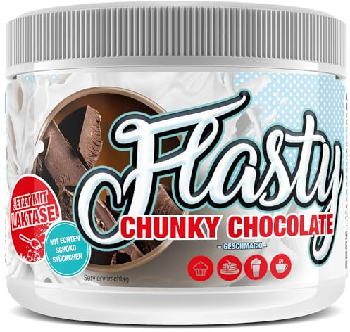 Flasty Geschmackspulver (Chunky Chocolate) 1 x 250 g Kalorienarmes Flavour Pulver mit Nur ca. 9 kcal pro Portion bringt es Leben in deinen Quark, Joghurt und vielem mehr.