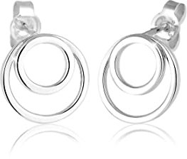 Elli Ohrringe Damen Ohrstecker Double Kreis Basic in 925 Sterling Silber