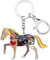 BONSNY Alliage d'émail Animaux Mignons Cheval Porte-clés Bijoux Cadeaux pour Femmes Filles Porte-monnaie Voiture Clé Sac à main Charms Accessoires (Marron)