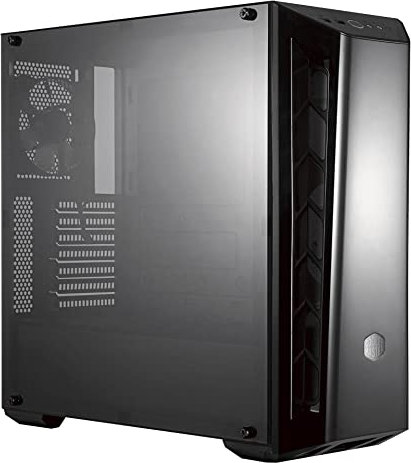 Cooler Master MasterBox MB520 - ATX-PC-Gehäuse mit getönter Frontplatte, Racing-Design Lufteinlässen, transparenter Seitenwand, flexiblen Luftstromkonfigurationen - schwarzer Akzent