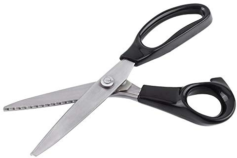 Zackenschere mit Edelstahlgriff, gebogene Kanten, 3, 5, 7 mm, für Stoffherstellung, Nähen, Basteln (5 mm)
