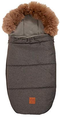 Kaiser 6578091 Kinderwagen Fußsack Louis Alaska, denim black, grau