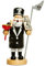 Sikora RM-A Räuchermännchen aus Holz 3 Größen Verschiedene Motive, Farbe/Modell:A26 schwarz - Bergmann, Höhe in cm:Höhe ca. 19.5 cm