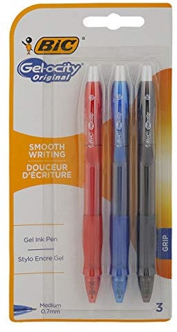 BIC Gel-ocity Original Gel-Roller Medium in verschiedenen Farben – 3er Set