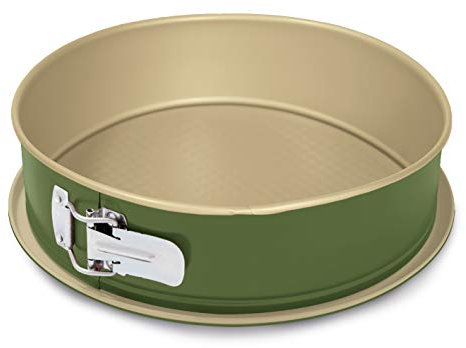 Guardini, Bnat, Tartera con Bandeja Recolectora, 26cm. Material: Acero con Revestimiento Antiadherente de Cera de Carnauba, Color Verde y Beige.