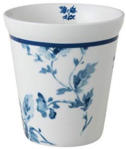 Laura Ashley - Mug sans anse/tasse à café/rose chinoise - porcelaine - bleu/blanc - 270 ml