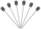 SCSpecial Schädel Cocktail Picks 6 Stück Edelstahl Olive Picks Wiederverwendbare Obst Sticks für Halloween Party