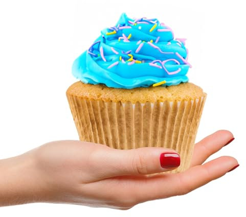 Muffin Liners for Baking - 1000pcs Brown EXTRA LARGE SIZE Cupcake Liners Baking Supplies, Thick Jumbo Unbleached Parchment Paper Sheets Cute Cups, Greaseproof Pan Liner Wrappers Kitchen Accessories