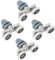Wincal Wheel Rollers, 4Pcs Bathroom Sliding Roller Double Shower Door Rollers Runners Wheels Track Door Wheel Bathroom Glass Door(23mm)