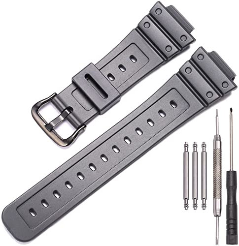 MCXGL 16mm Unisex-Uhrenarmband aus Kunstharz, kompatibel mit G-Shock DW5900 DW5600E GW-M5610 DW6900 DW-6600 Outdoor-Sport band
