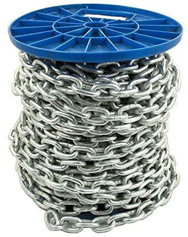 2mm Galvanised Steel Metal Chain Welded Short Link Links (Length: 30m)