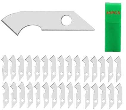 Acrylic Plexiglass Sheet Cutter Hook Knife Replacement Blade, Contains 30 Hook Blades, NO Knife holder.