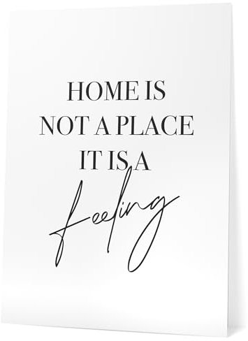 Papierschmiede® Bilder Home XXL Kunstdruck A1 (59,4x84,1 cm) Spruch Poster Zuhause Schrift Bild Wanddeko in schwarz weiß, Sprüche für Wohnzimmer Büro Küche, Home Feeling