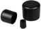 FUX 10 pieces plastic end caps for round furniture feet, 3mm-30mm, chair leg floor protectors, chair feet protectors, chair leg caps, rubber stoppers, garden furniture (outside-Ø: 25mm, black)