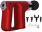 Muskelmassagepistole Hand-Percussion-Massagepistole Massagegerät Handmuskel-Elektropistole Faszienpistole für Körper Schulter 5 Stück Massageköpfe(Rot)