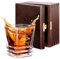 Maverton Engraved Whiskey Glass for Man - 280ml Cup for Birthday - Personalised Glass - Geometric Tumbler for Whisky Lover - for Connoisseur - Customised Glassware for him - Style