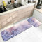 Banemi Tür Teppich, Küchenläufer Kitchen Grau Sonnenlicht und Lavendelmuster 40X60cm+40X120cm Heimtextilien