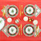MAXI PRODUCTS - Kit 12 Personas - Decoración Navidad Acebo - Pack 73 uds - Temática Navideña - Vajillas Completas Navidad - Diseño Único