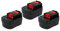 EXTENSILO 3X Batteries Remplacement pour Black & Decker A12, A12-XJ, A12EX, A1712, BD1204L, BPT1047, FS120B pour Outil électrique (3300 mAh, NiMH, 12 V)