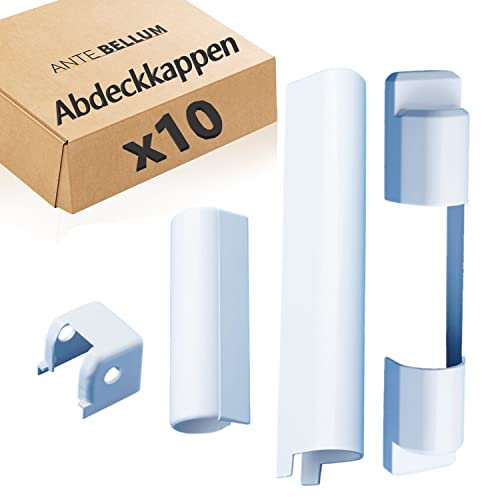 Siegenia SI Aubi A300: set di coperture per cerniere in PVC per finestre in plastica e porte in PVC, bianco (EK001, EK211, LK006, LK330) (10 set)