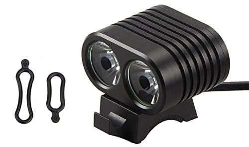 TIORU 8000LM 2 T6 LED Bicycle Light Mini Bike Front Light Cycling Flashlight Headlamp with Rechargeable 18650 Battery Pack,Single lamp