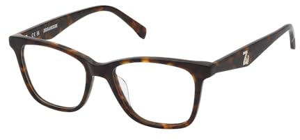 Zadig & Voltaire GEOMETRIC Cellulose acetate Brillen in Shiny Yellow/Brown Havana für Damen, Brille mit Sehstärke, optional mit Sonnenbrillen tönung/Blaulichtfilter (Modell views)