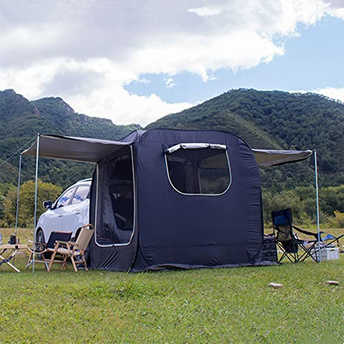 Auto-Markise, Autozelt, Campingzelt, Familienauto-Heckzelt, universelles Heckklappenzelt mit Moskitonetz, Heckschatten-Markise, Heckklappenüberdachung für Camping und Familie