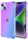 Topme Hülle für Smartphone, Compatible with iPhone 15 Plus (6.7 Inches), Handyhülle aus Weichem TPU Silikon, Transparent, mit Farbverlauf - Blau Lila