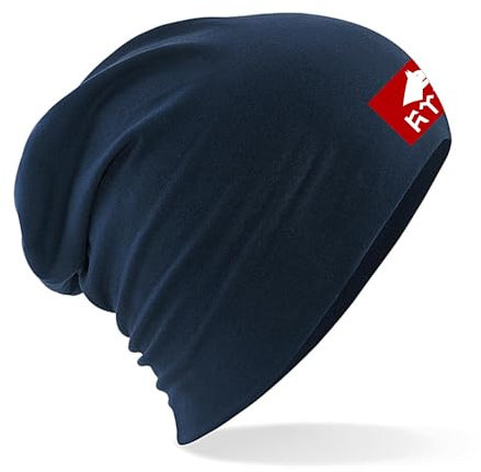 Beanie Mütze mit Göktürk Flagge Türk Fahne Bozkurt Ayyildiz Türkiye für Herren Damen und Kinder (DE/NL/SE/PL, Alphanumerisch, Einheitsgröße, Navyblau)