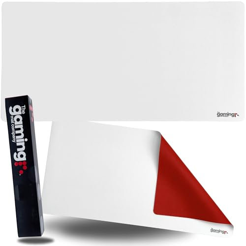 The Gaming Mat Company Tappetino MTG per 1 Giocatore & Mouse Pad – 72x36 cm White Gaming Mouse Pad compatibile con Magic: The Gathering playmat, carte MTG, tappetino gioco TCG