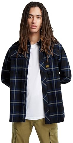 G-Star Herren CPO Regular Hemd, Mehrfarben (Rinsed Hiroto Check D23583-D747-G709), L