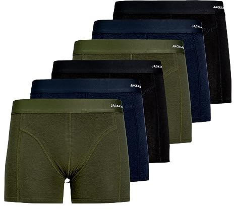 JACK & JONES 6er Pack Herren Unterhosen Shorts Boxershorts Bamboo Trunks