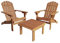 Alice's Garden - 2er-Set Gartensessel aus Holz mit Fußstütze/Couchtisch - Adirondack Salamanca - Eucalyptus FSC, Retro-Terrassenstuhl, Strandsitz